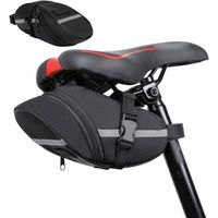 Sacoche de Selle Vélo,Sacoche Velo Selle,Sac à Outils pour Vélo Sacoche VTT,Route Pliant Velo Étanche Réfléchissant Installation Facile,pour VTT,Cyclisme et Bicyclette (Couleur Noir)