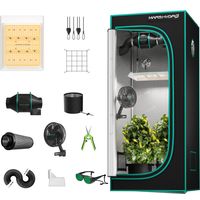 Mars Hydro – Tente de culture indoor 60x60x140 cm – Lampe LED 100W – Ventilateur axial 4" – Filtre à charbon 4" – Pour 1-2 plantes