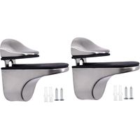 Pince de support d'étagère en verre, supports en verre pour bois de 3 à 21 mm, support de clip de salle de bain pour étagères de chambre à coucher, réparation de meubles, brossé