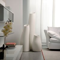 Macetero con diseño minimalista moderno h145cm Madame - Blanco