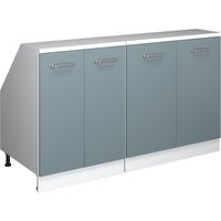 Meuble sous pente R-Line, Bleu-gris, 140cm Lot de 2 caissons 60 cm de profondeur, Vicco