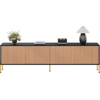 Meuble TV Bas / TV-Panneau 179x35x53,5 Cm – Meuble Moderne au Design Color Block