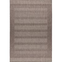 Tapis taupe plat antitache intérieur extérieur - 150 x 80 cm
