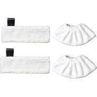 FENOPLASTICACompatible avec les accessoires de chiffon vapeur Karcher Black Label et le balai vapeur Karcher Magic Floor Mop SC Series (2 Black Label + 2 chiffons vapeur fins)