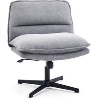 Drehstuhl Schneidersitz / Loungesessel Criss Cross 20 Stoff dunkelgrau hjh LIVING