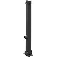Poste barrera 70 x 70 mm hierro micáceo plegable con 2