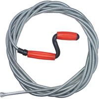 Professioneller Rohrreiniger, 5 m x 9 mm Spirale Toilettenreiniger mit Kurbel, Rohrreinigungssonde für Toiletten, Waschbecken und Rohrleitungen