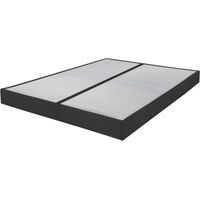 Sommier tapissier Omega Anthracite 3 2x70x190 Lattes bois - H.15 cm - Made in France