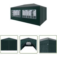 The Living Store Tente de réception 3 x 6 m Vert - Tents De Réception - Abri Jardin - Gazebo - Auvent Pliable - Parasol