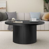 AS EASY Solid Wood Round Coffee Table