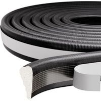 5 m Door and Window Seal, Anti-Cold Insulation, Phonic Insulation Door Seal, Entrance Door Seal, Self-Adhesive Caulking Strip for Sealing Gaps and Windows, 1 Volume, Black