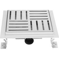Bc-elec - Q05-20 Duschrinne aus Edelstahl, quadratisch, 20cm, Duschabfluss, h�henverstellbar 63-83mm