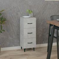 vidaXL Sideboard Concrete Grey 34,5x34x90 cm Engineered Wood