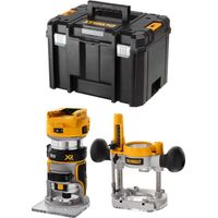 Dewalt – Défonceuse-affleureuse sans fil 18V Brushless – Moteur haute performance – Base plongeante avec butées de profondeur – 2 points LED pour précision