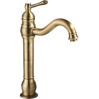 Robinets d'eau chaude et froide, robinets anti-éclaboussures rétro pour lavabos, entièrement en cuivre, convenant aux toilettes, salles de bains et lavabos à poser.