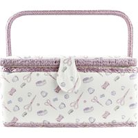 Boîte de rangement pour tissus et broderies - Type A - Broderie violette