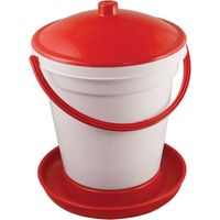 Abreuvoir PVC 18L pour poules et poulets – Nettoyage rapide – Dimensions 36x45 cm – Idéal pour basse-cour – Novital