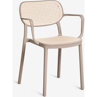 Pack de 2 sillas de comedor apilables con reposabrazos en polipropileno Omara SKLUM