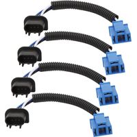 Câble adaptateur H13 à H4, remplacement Plug and Play pour phares LED Wrangler JK JKU 7 pouces, 4 pièces.