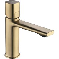Rubinetto lavabo da appoggio con tappo click-clack – oro champagne, design moderno