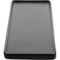 Organisateur de Cosmétiques et Bijoux en Céramique Noir, Plateau Rectangulaire Grand Format, Surface Lisse, Adapté pour Salle de Bain et Table de Chevet'-'-
