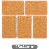 Set 5 fieltros adhesivos cuadrados 28x44mm Marron GSC 003802773