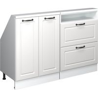Dachschrägenschrank Rion, Weiß/Weiß Landhaus, 2er Set, Vicco