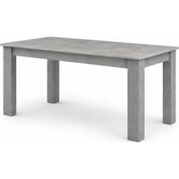 Tavolo Rettangolare Allungabile da Pranzo 160-210 in Melaminico Grigio
