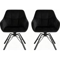 CAIziGrandes chaises de cuisine, chaise de salle à manger pivotante, chaises de cuisine à dossier souple (2 chaises uniquement)