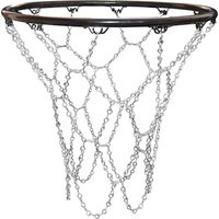 Filet de basket-ball extérieur, filet de basket-ball de remplacement, filet de basket-ball extérieur, filet de basket-ball en métal, filet de basket-ball galvanisé durable standard pour terrain de bas