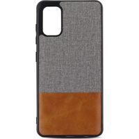 Coque souple bi-matière pour Samsung A41 - grise et marron
