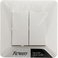 Double va-et-vient encastrable 10A – ARTEZO Blanc
