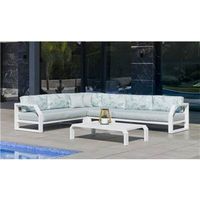 Hevea Antinea CC8 Ensemble de jardin blanc aluminium