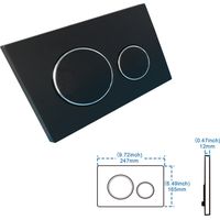 Panneau Caché Jblsigma20 Noir Anneau Électroplastifié Bouton De Remplissage De Toilette - KZQ