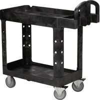 RUBBERMAID FG450058BLA Tischwagen 2 Ladeflächen L770xB420mm schwarz Trgf.226 kg