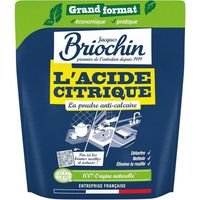 Acide citrique - Poudre anti-calcaire - Naturel - Sachet 900G - Briochin