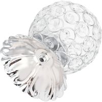 Porte-bougie en fer forgé plaqué avec ornement en cristal pour bougie électronique