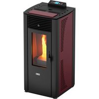 termostufa a pellet canadian stove "idro 14" bordeaux 13,8 kw