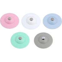 BEBUSINGOTO Paquete de 10 tapones de silicona para desagüe de fregadero con función de recogida de pelo, tapón de desagüe de ducha para lavadero, cocina y baño.