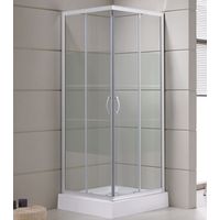 Box Doccia Serigrafato 4mm Anta Scorrevole Rettangolare Quadrato Cristallo Vetro | Misura: 70x80