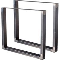 Bc-Elec – Pieds de table en métal 80x72cm HM8072S – Set de 2 – Acier vernis 4mm – Capacité 300kg – Accessoires de montage inclus