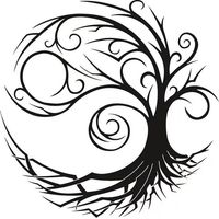 Arte de pared de metal, silueta del árbol de la vida, decoración de pared Art Deco, adecuado para sala de estar, jardín, dormitorio, 30 x 30 cm