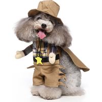 Chien Stand Up Vêtements pour chiens drôles Stand Up Dress Up(Cow-boy S)