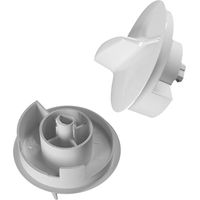 Ersatzteil - SOS Accessoire Bouton minuteur blanc pour Four micro-ondes 481941338144 RADIOLA, WHIRLPOOL - - WHIRLPOOL, RADIOLA, LADEN