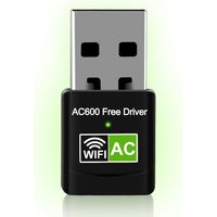 Clé WiFi Internet USB pour PC, Double Bande 2.4/5GHz 600Mbps Adaptateur réseau sans Fil, Plug and Play Clé WiFi pour PC Fixe, 3.0 USB WiFi pour PC (5g)