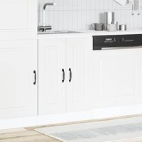 vidaXL Meuble bas pour évier Kalmar blanc 60x46x81,5cm bois ingénierie