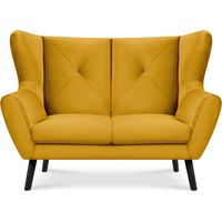 KONSIMO MIRO 2-Sitzer-Sofa für das Wohnzimmer, gelb