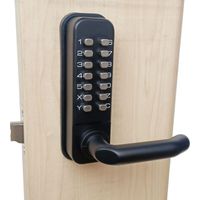 YMYNY Waterproof Digital Push Button Keyless Zinc Alloy Door Lock - Black
