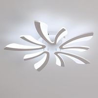 GOECO Designer Deckenleuchte V, Acryl, Schwarz, 5-flammig, weißes Licht, 50W, 220V