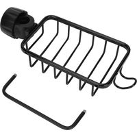 Support de rangement pour robinet de cuisine, porte-éponge, égouttoir suspendu avec étagère à serviettes pour évier noir